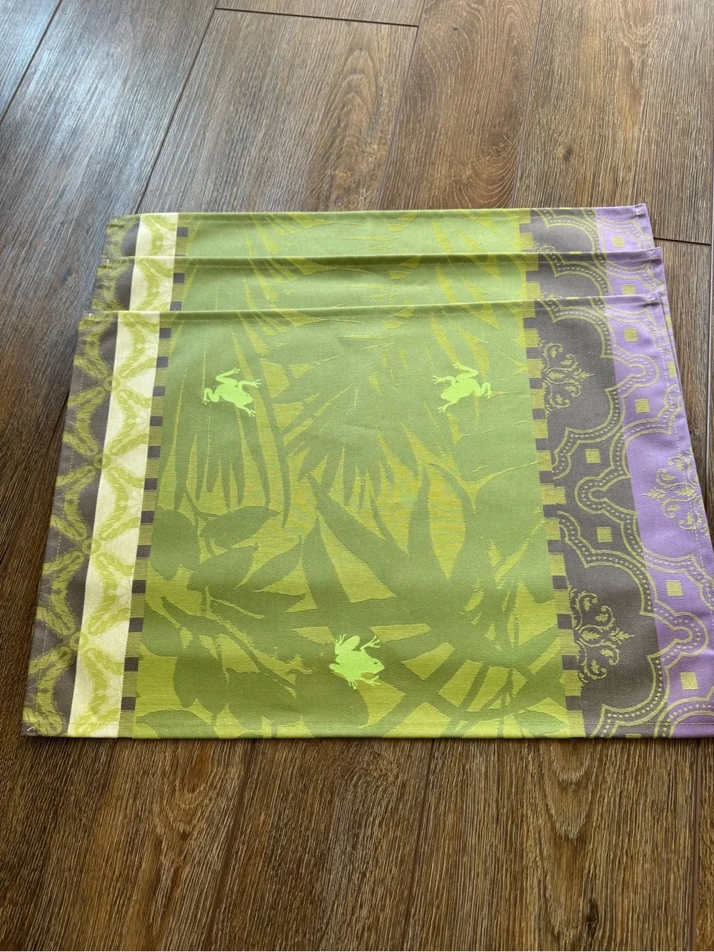 Le Jacquard Français Bahia 6 Placemats FROGS
